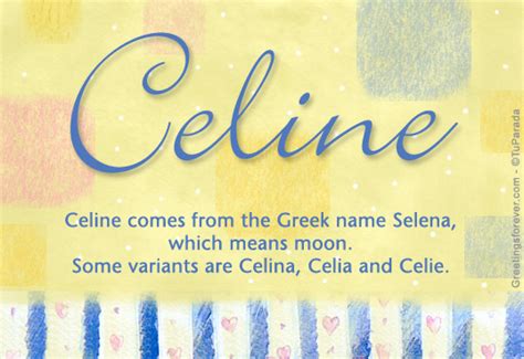 name meaning celine|how to spell celine.